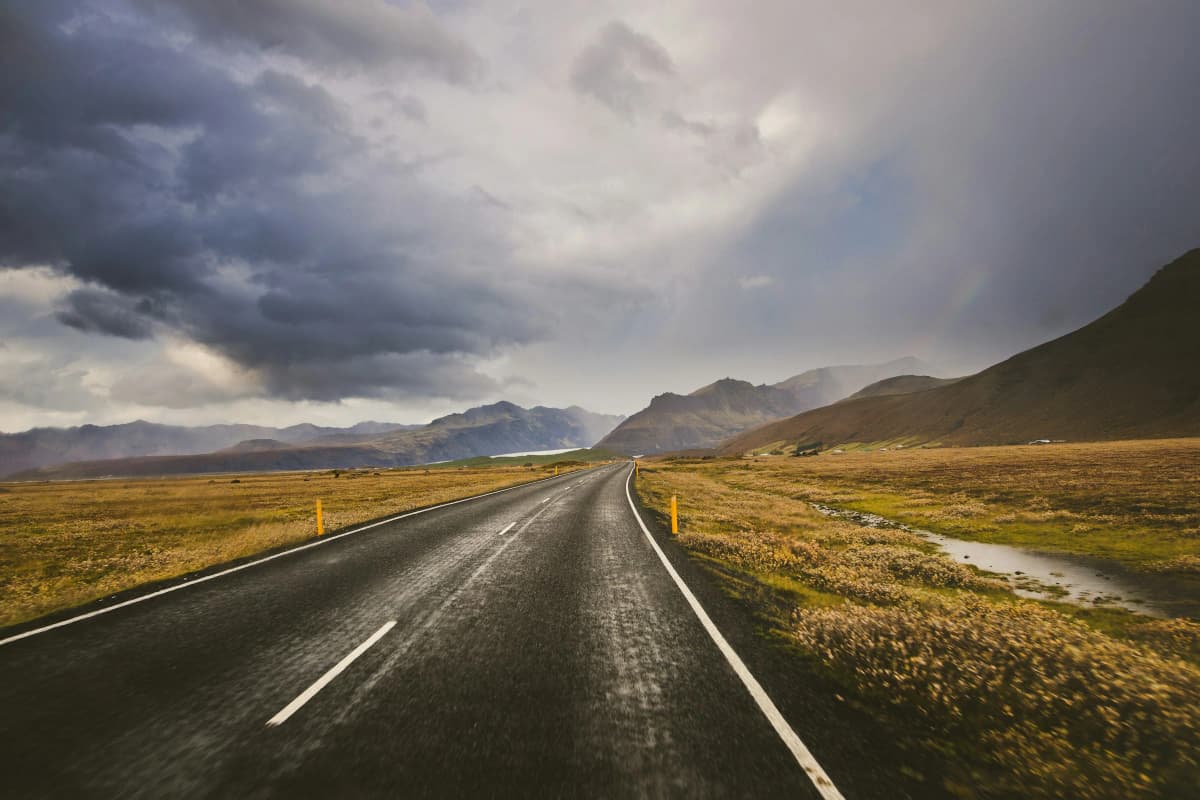 Scenic road landscape for travel inspiration